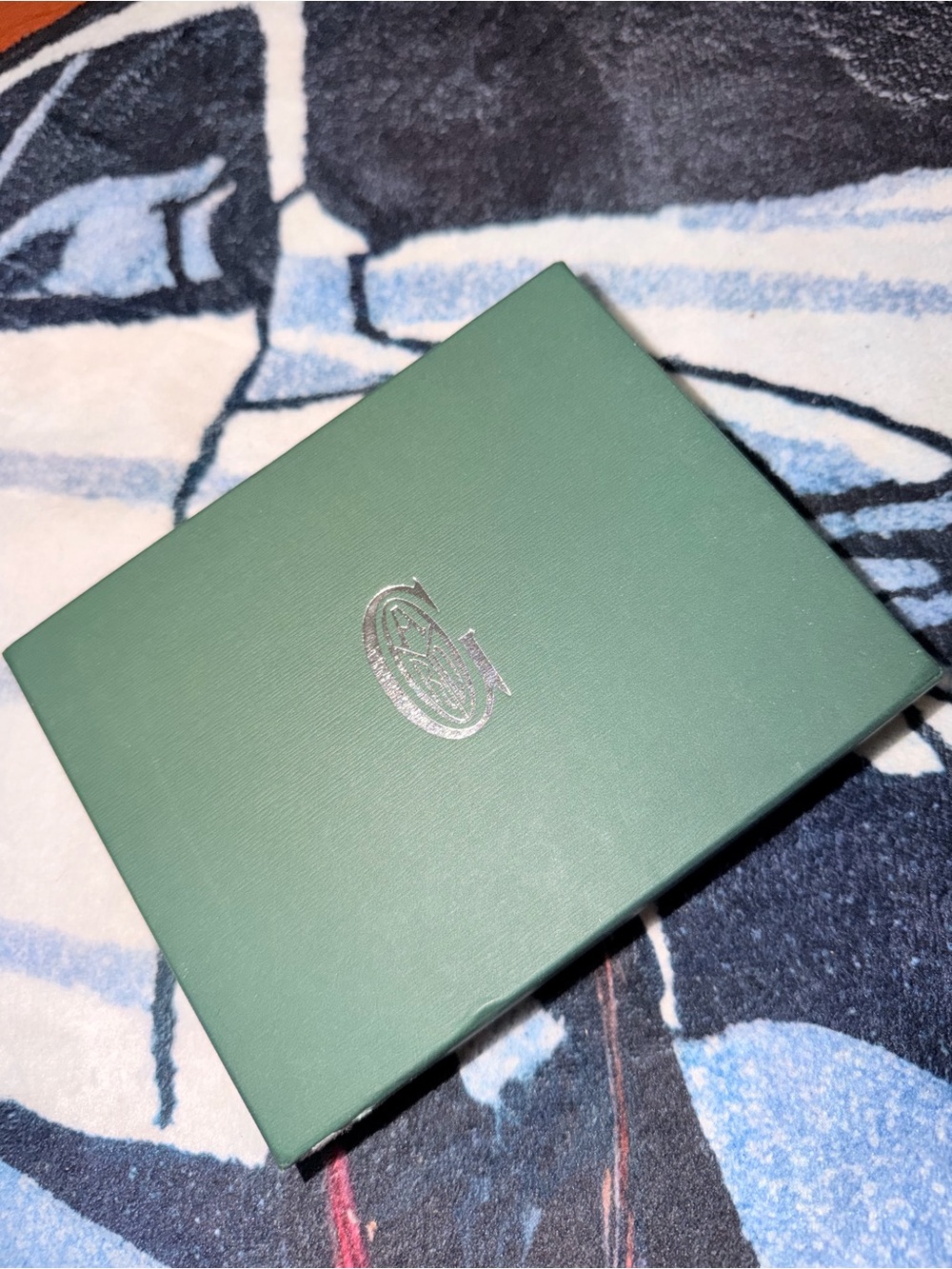 Goyard Green Chevron Card Holder